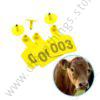 Cow Ear Tags Yellow 100pcs