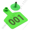 Cow Ear Tags Green 100pcs