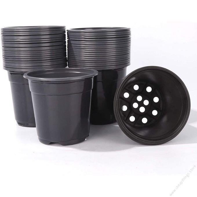Flower Pots 150ml Black Round (2.9 inch x 2.9 inch x 2.5 inch) 10pcs