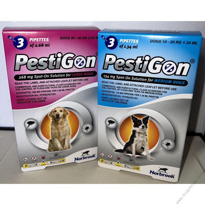 Norbrook Pestigon Flea And Tick Protection For Dogs 3 Pipettes (1.34ml)