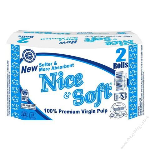 2 x Nice & Soft Toilet Rolls White