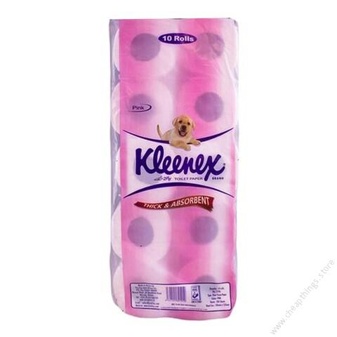 Kleenex Toilet Roll Pink Pack Of 10