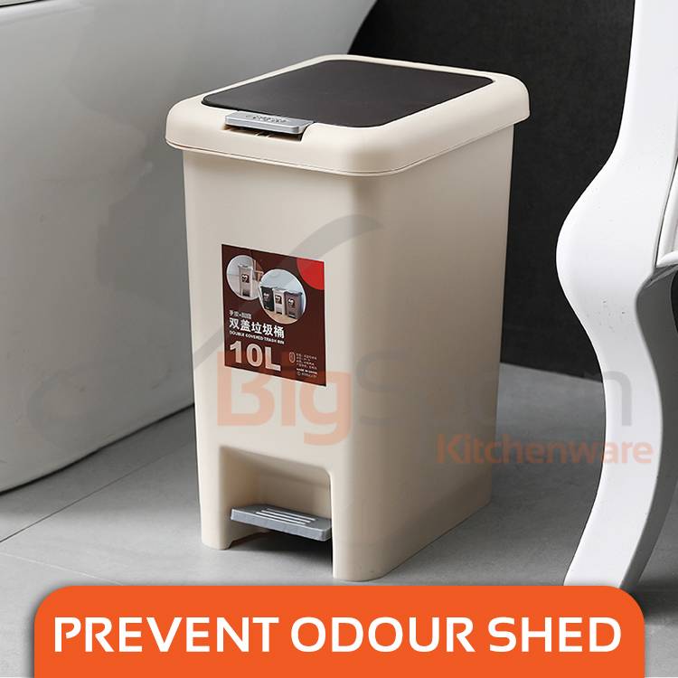 2 in 1 Pedal Push Dustbin (15ltrs)