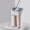 Microfibre self wash self dry flat mop and bucket set