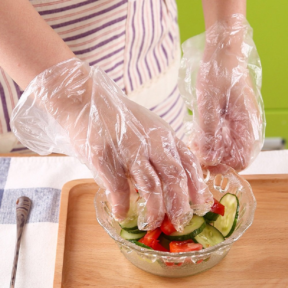 Disposable Food Plastic Gloves - 100pcs