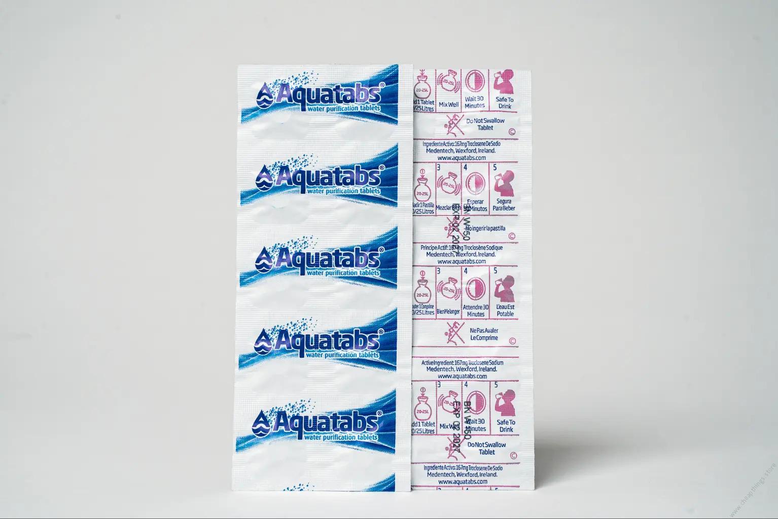 Aquatabs Water Purification Tablets (1 strip)