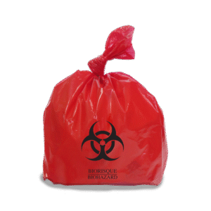 Bio Hazard Waste Disposal Bags 20x30inch Red 50pcs - Small