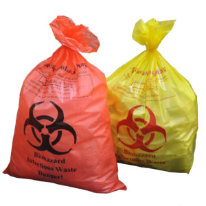 Bio Hazard Waste Disposal Bags 18x24inch Black 50pcs - Extra Small (10-20L) - 46cm x 61cm