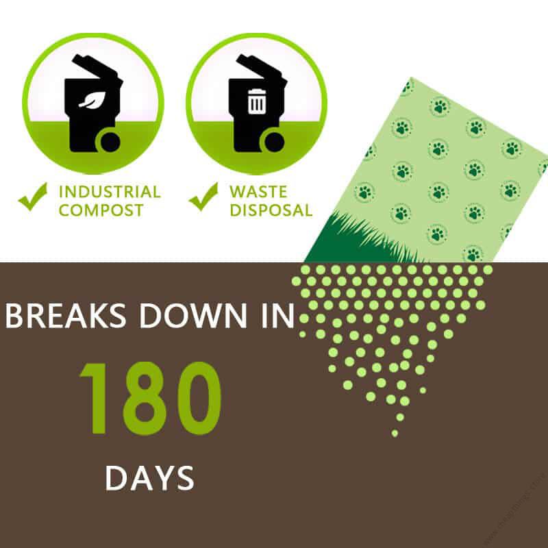 Degradable Pet Waste Bag Green - 1 Roll - Image 4