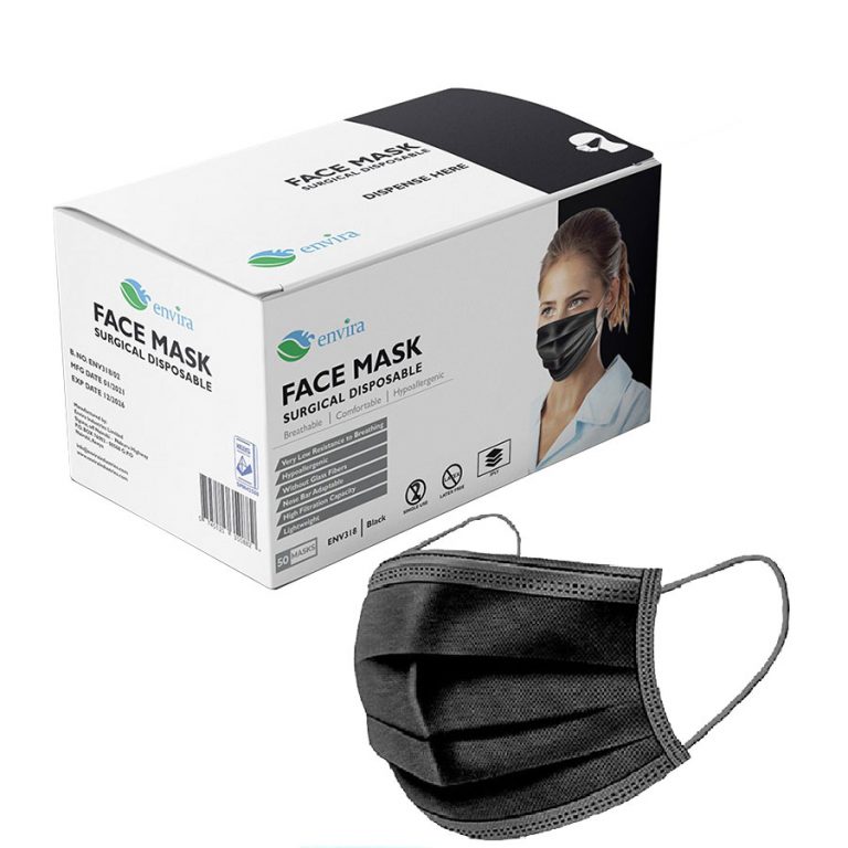 Black 3 Ply Mask (50pcs)