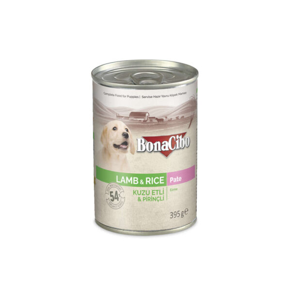 Bonacibo Canned Wet Puppy Food – Lamb & Rice 395g