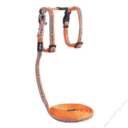 Rogz Reflective Cat Harness Red/Blue 1pc