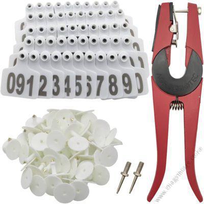 Cow Ear Tags White 100pcs + 1 Applicator