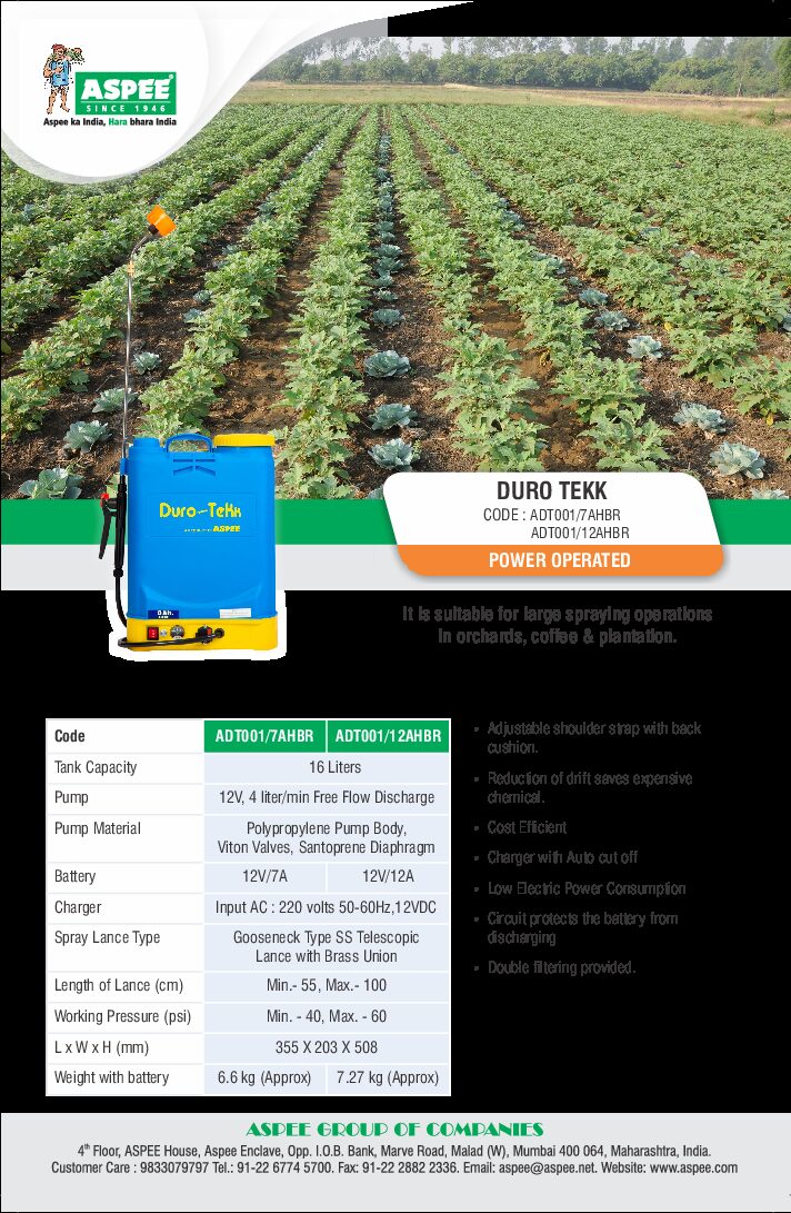 Duro-Tekk Battery Sprayer - Image 5