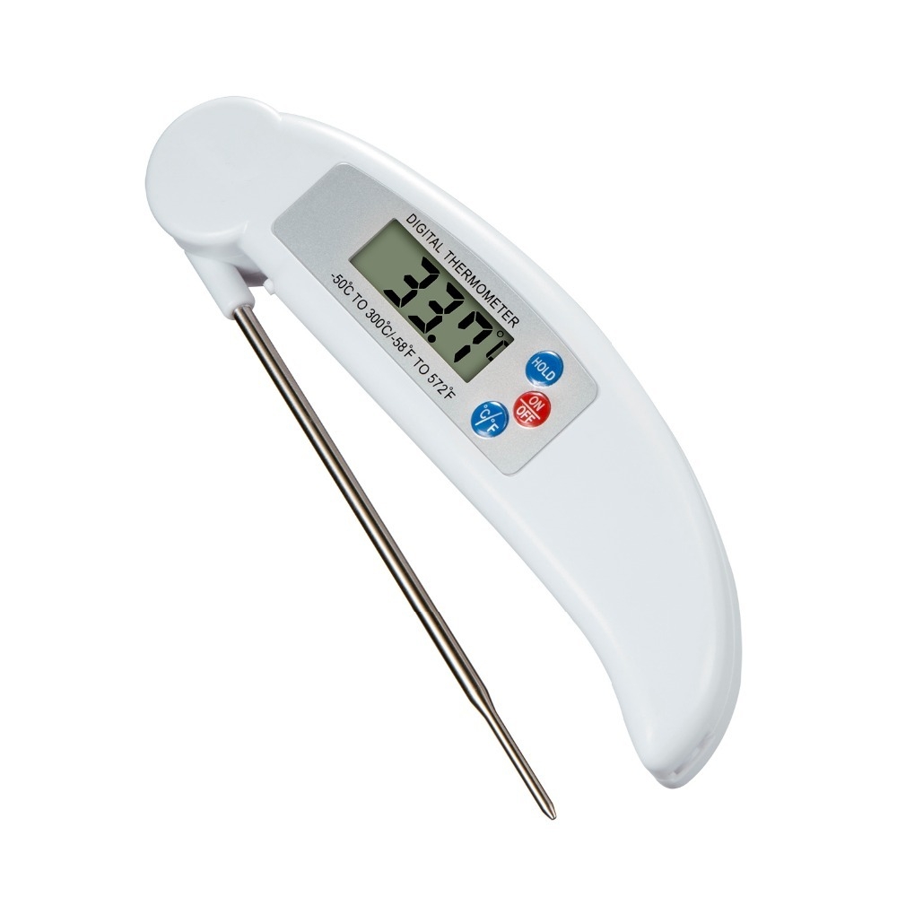Digital Thermometer Curved Black