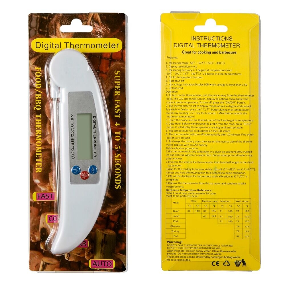 Digital Thermometer Curved Black