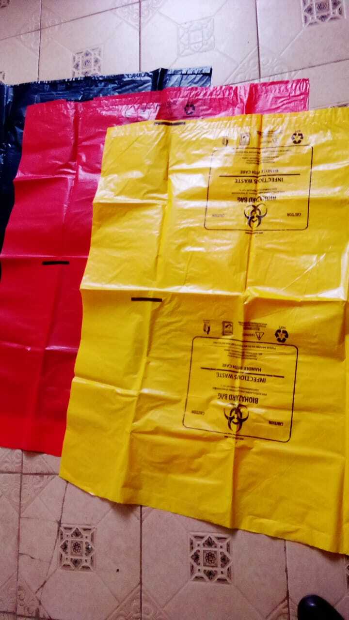 Bio Hazard Waste Disposal Bags 30x50inch Yellow 50pcs - Extra Large