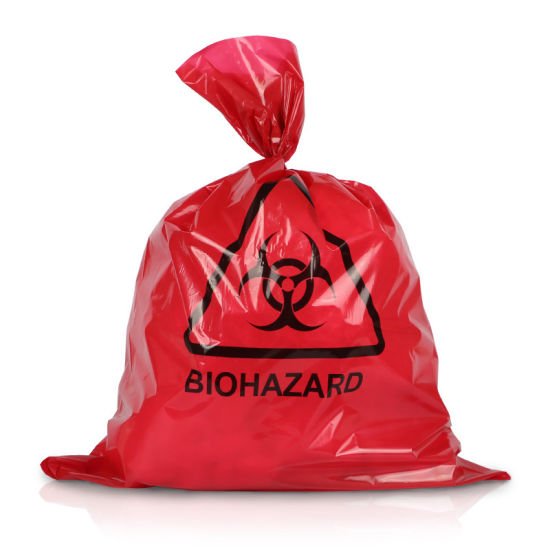 Bio Hazard Waste Disposal Bags 24x36inch Red 50pcs - Medium
