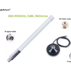 LoRa Fiberglass Antenna Kit with base 860-930MHz-3dBi-360mm