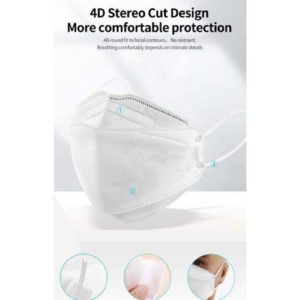 Musk Protective Face Mask FFP2 White 10pcs Pack