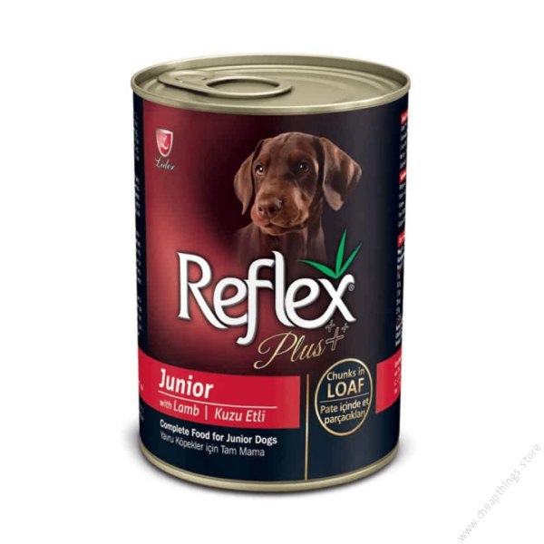 Reflex Plus Junior Dog Food Canned ? Lamb Chunks in Loaf Pate 0.4g