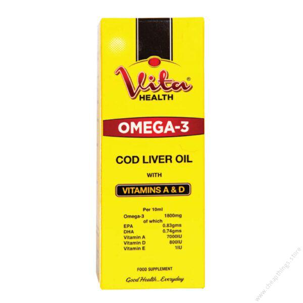 Vita Health Omega 3 Cod Liver Oil with Vitamins A&D200ml