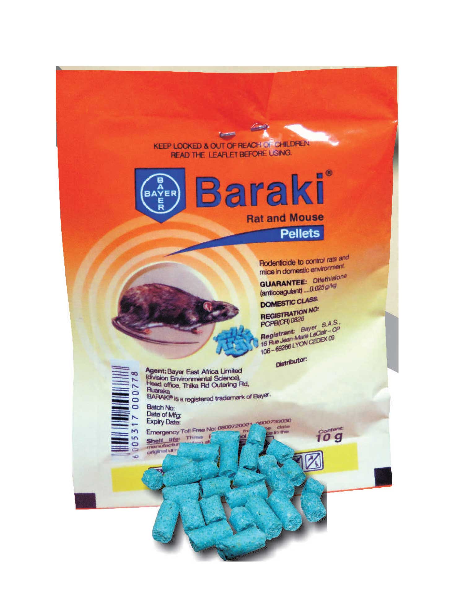 Baraki Pellets - Rat Poison (10g)