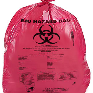 Bio Hazard Waste Disposal Bags 18x24inch Yellow 50pcs - Extra Small (10-20L) - 46cm x 61cm