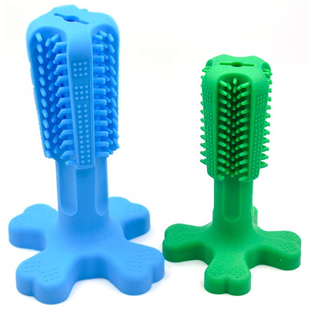 Brushing Stick Natural Rubber Bite Resistant Chew Toys for Dogs Large