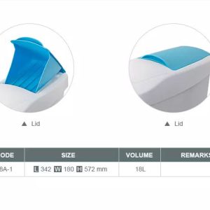 Sanitary Bin - White & Blue (18lt)