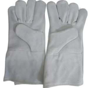 Grey Industrial Welding Gloves With Lining 1pc