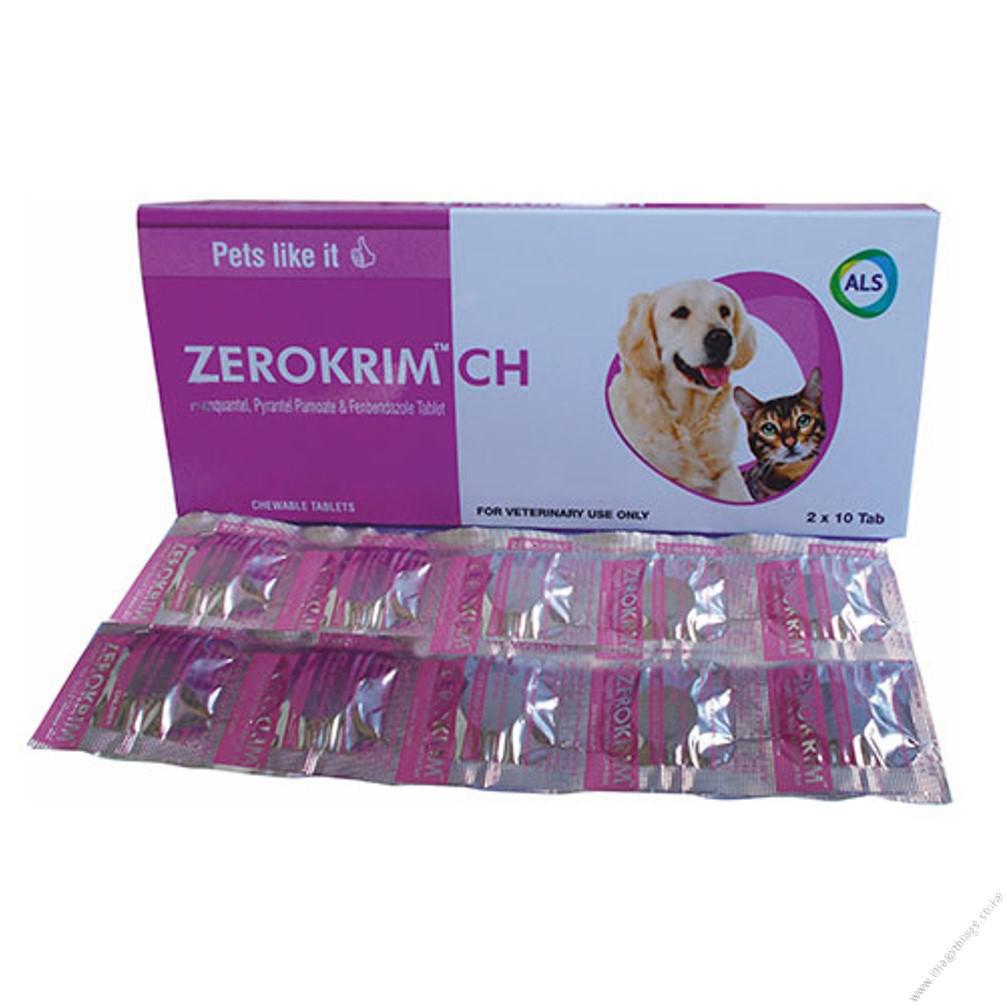 Zerokrim CH Chewable Tablets for Dogs and Cats (20 Tablets)